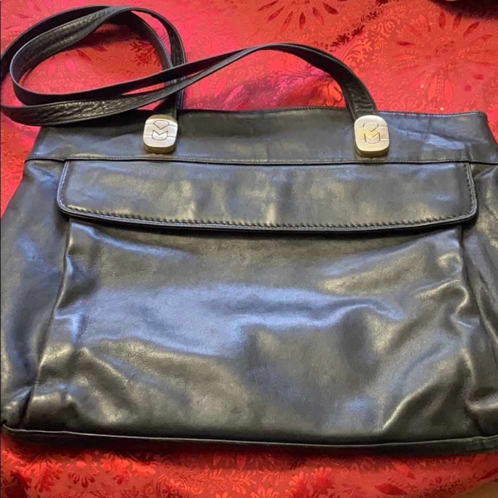 Marino Orlandi genuine leather handmade black bag